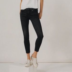 ZARA Trafaluc Denimwear Black Raw Hem Skinny Jean